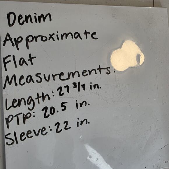 Passion-I Denim Pink Butterfly Embroidered Button Up Long Sleeve Shirt Size L - Picture 7 of 7